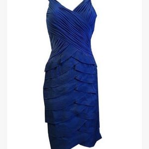 Signature by Sangria Blue Pleated Wedding Dress